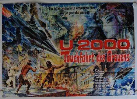 Atragon original release german double-panel movie poster